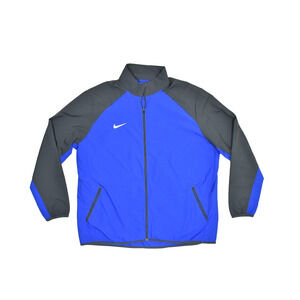 Nike Dri-FIT Men's XXL Blue Gray Full Zip Track Jacket Size XXL Pockets